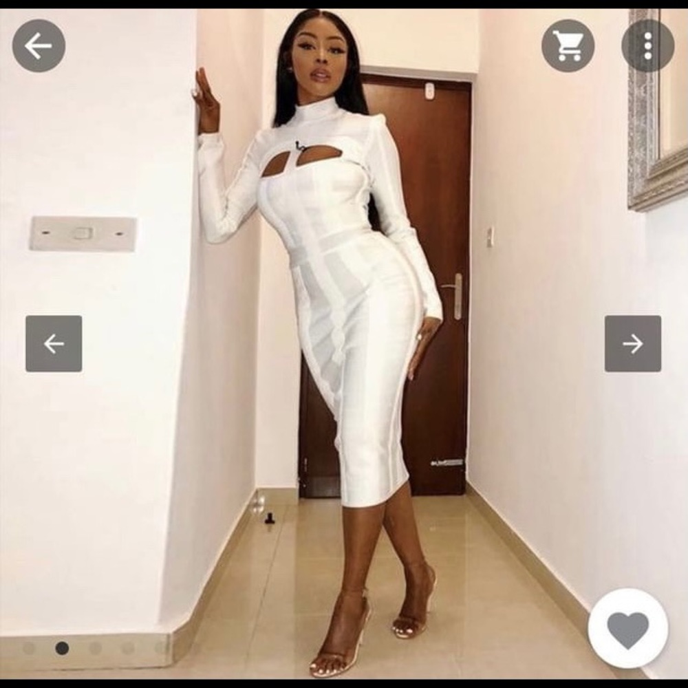 White bandage body on dress